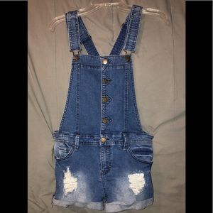 jean overall shorts